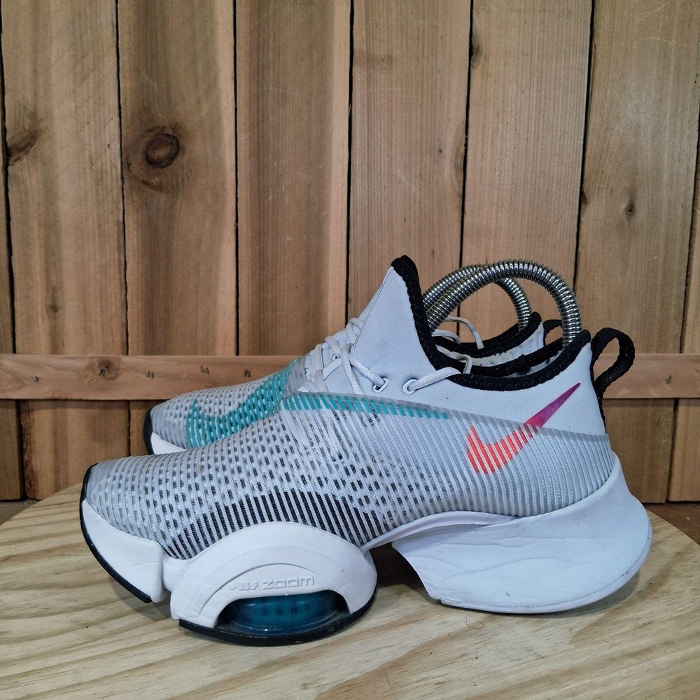 Nike Air Zoom SuperRep HIIT Shoes Womens 6 Gray Teal Training Sneakers